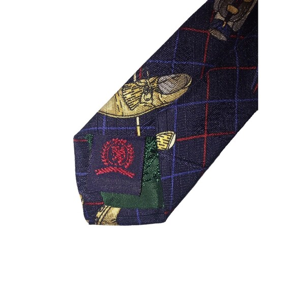 Tommy Hilfiger Mens Silk Golf All Over Print  Multicolor Necktie Made In USA - Picture 5 of 6